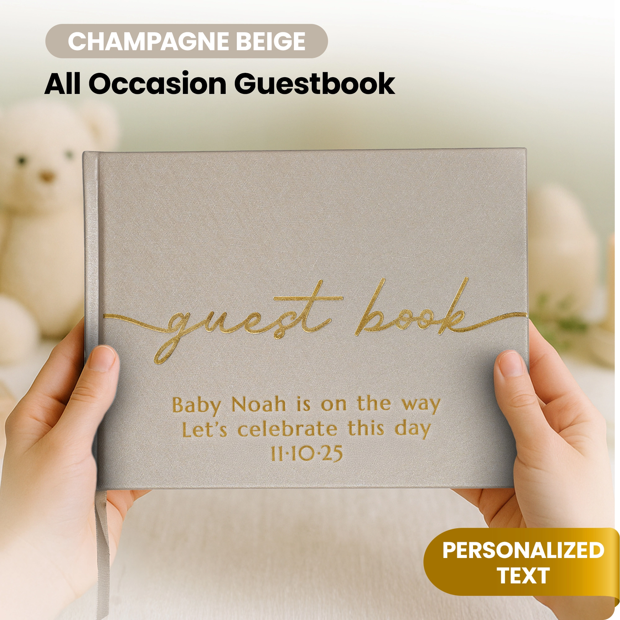 All Occasion Guestbook - Champaigne Beige
